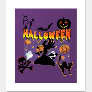 SCARY HALLOWEEN - CATS Posters and Art